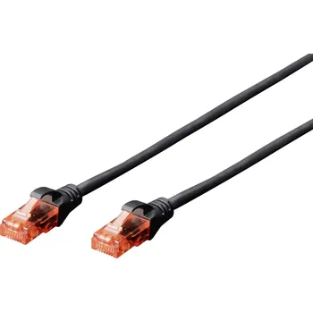 Datový kabel Digitus DK-1612-050/BL RJ45 síťové kabely, propojovací kabely CAT 6 U/UTP 5.00 m černá kroucené páry 1 ks