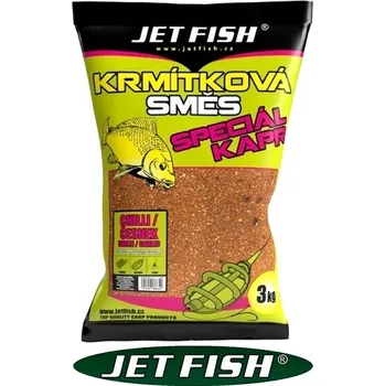 Návnadová surovina Jet Fish krmítková směs Speciál Kapr Chilli/Česnek 3 kg