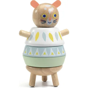 Dřevěná hračka DJECO Dřevěná skládací kočička