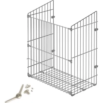 Odpadkový koš Prádelní výklopný koš Komfort, 40 l, 380x250x500 mm, chrom, šedý plast