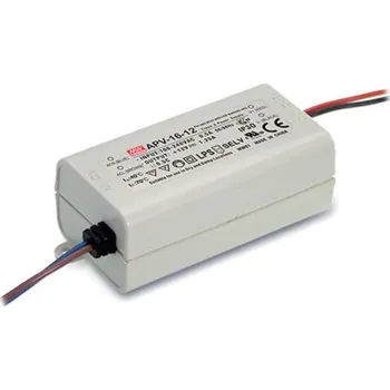 Napájecí zdroj pro osvětlení Zdroj napětí 12V 16W 1,25A IP42 Mean Well APV-16-12