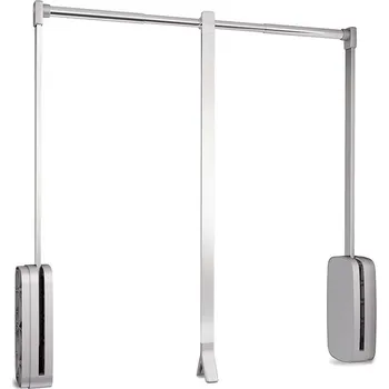 Nábytkové kování Sklopná šatní tyč SLING - bílá, 450-600x126x840 mm