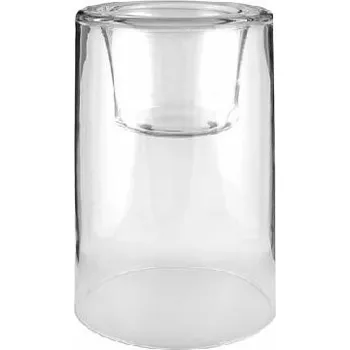 Svícen Svícen HURRICANE, čirá, skleněný, pr.20,5x49cm (DOPRODEJ)|Kaheku