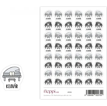 samolepka Fleppi Samolepky Klavír