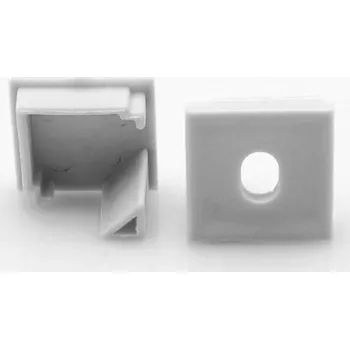 LED lišta Koncovka UNI CORNER šedá hranatá, ks