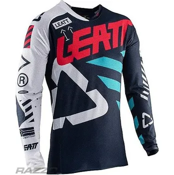 cyklistický dres Pánský MX dres LEATT GPX 5.5 UltraWeld Jersey Ink Blue 2019 XXL