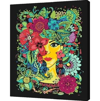 Malování podle čísel - Mandala žena Velikost: 30x40cm, Rámování: Pouze srolované plátno