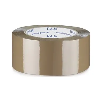 Lepicí páska Lepicí PP páska 75mm, návin 66m, průmyslová, hnědá, tloušťka 50µm | RAJA - Balení po 24 ks