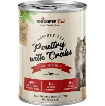 Krmivo pro kočku Chicopee Cat Gourmet Pot Poultry with Crabs 195 g