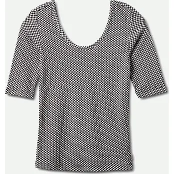 Dámské tričko BRIXTON triko - Roma Scoop Neck Black (BLACK)