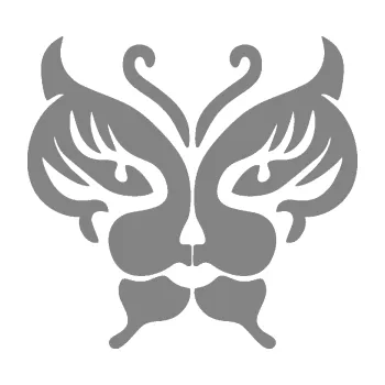 Samolepící dekorace SAMOLEPKA Motýl 016 kočičí obličej (17 - šedá) NA AUTO, NÁLEPKA, FÓLIE, POLEP, TUNING, VLASTNÍ TEXT, TISK, AUTOSAMOLEPKY.cz, POLEPY, OBRÁZEK, LOGO, SAMOLEPKY