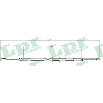 Lanko parkovací brzdy Tažné lanko, parkovací brzda, , 46431514, 46542604, LPR, C0601B