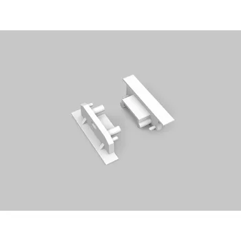 LED lišta Koncovka WIRELI GROOVE14 bílá hranatá s otvorem, pár