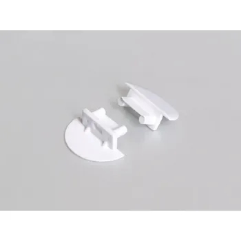 LED lišta Koncovka WIRELI BEGTIN12 bílá půlkulatá s otvorem, pár