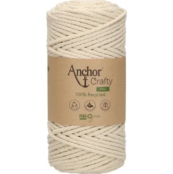 Příze Anchor Crafty fine 105 Krémová (Příze na macrame Anchor Crafty fine 105)