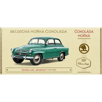 Čokoláda CHOCO POLA - Škoda 440 Spartak, typ 970 - hořká čokoláda 100g