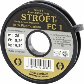 Fluorocarbonový vlasec Stroft FC1 25 m - 0,10 mm