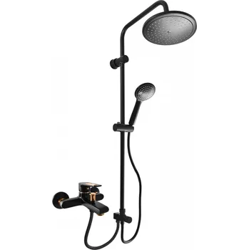 RAV Slezák Colorado CO354.5/3CMATZ matně černá/zlatá Sprchový set RAV Slezák Colorado CO354.5/3CMATZ matně černá/zlatá