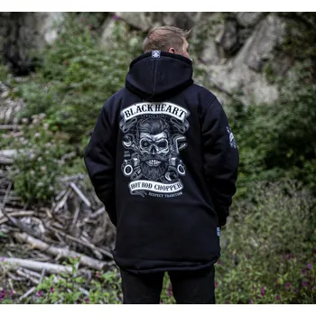 Pánská mikina mikina s kapucí pánské - RESPECT TRADITIONAL - BLACK HEART - 8869 - M