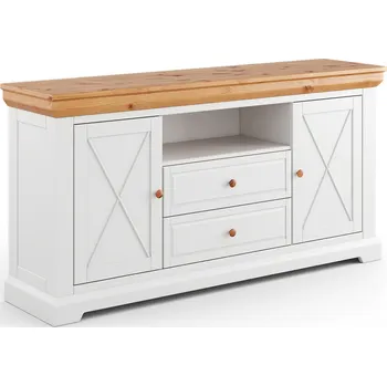 Komoda Komoda 2.2 Marone Elite, bílá -přírodní borovice, rozměr166x85x41cm