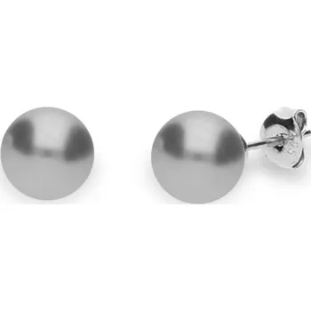 Náušnice Náušnice se Swarovski Elements Classic Pearl K58188LG Light Grey 8 mm