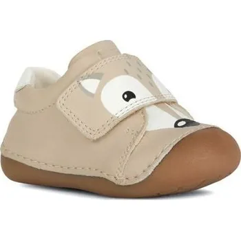 Chlapecké polobotky dětské boty s měkkou podrážkou Geox B3540B Beige velikost 19