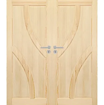 Interiérové dveře ArchoD Dvoukřídlé dřevěné dveře dýhované z borovice Bogota