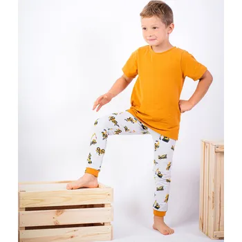 Dívčí legíny Legíny dětské s bagry Velikost: 86/92