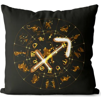 Dekorativní polštářek Polštář 40 x 40 cm - Symbol znamení Střelec (23.11. - 21.12.)