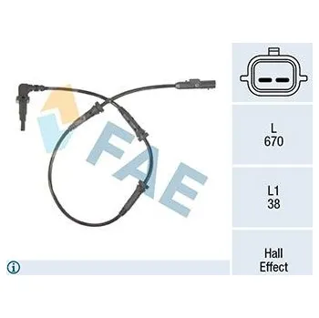 Přislušenství brzdového systému Snímač, počet otáček kol FAE 78314