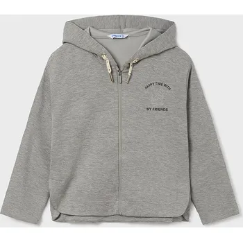 Dívčí oblečení Mayoral dívčí mikina s kapucí 7490 - 91 černá, šedá barva: šedá, Rozměr: 167 (18 let)