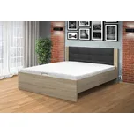 Nabytekmorava Lukrativní postel Markéta 140 s motorovým otevíráním ÚP Barva: DUB SONOMA SVĚTLÁ / ŠEDÁ