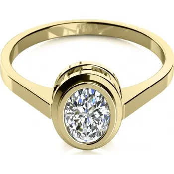 Šperk Couple, Zásnubní prsten Raquel, žluté zlato a zirkon, vel. 55, prům. 17.5 mm, 585-68-1-0307.0Z00.0.55.001