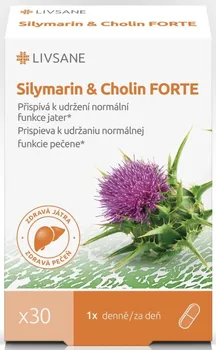 Přírodní produkt Livsane Silymarin & Cholin FORTE 30 tob.