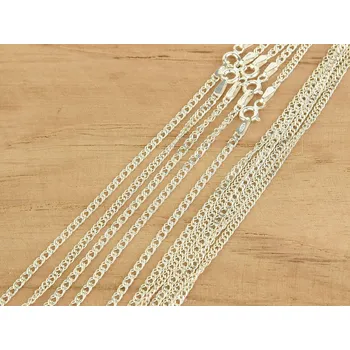 Řetízek Stříbro řetízek s očkama 42cm Ag 925/1000 cca 2.7g