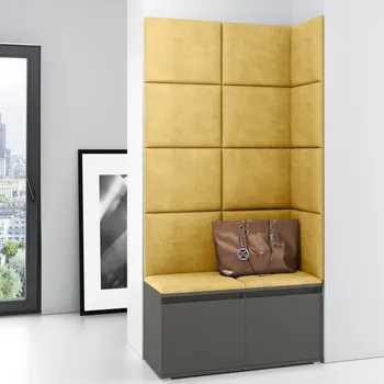 Předsíňová stěna Předsíňová stěna Emi 2 - grafit Barva panelů: Žlutá - Trinity 18