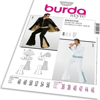 Střih Burda 2481 - Elvis, rocknroll, rockstar