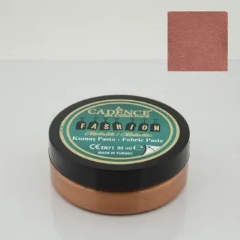 Speciální výtvarná barva 3D metalická textilní pasta Cadence, 50 ml - měděná