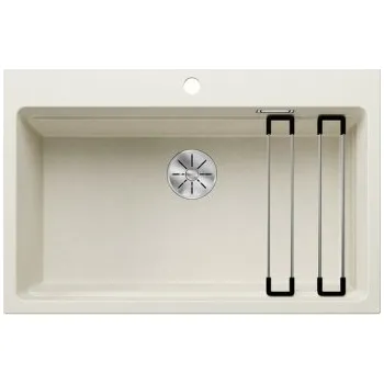 Granitový dřez Blanco ETAGON 8 InFino Silgranit bílá soft bez excentru+pojezdy 527079 + ZÁRUKA 3 ROKY ZDARMA