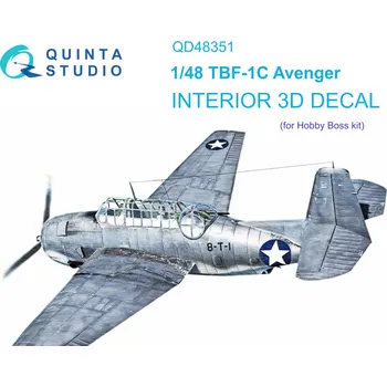 Plastikový model Quinta studio 1/48 TBF-1C 3D-Printed&col. Interior (HOBBYB)