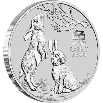 Lunární série III. - stříbrná mince Year of the Rabbit (Rok králíka) 5 Oz 2023
