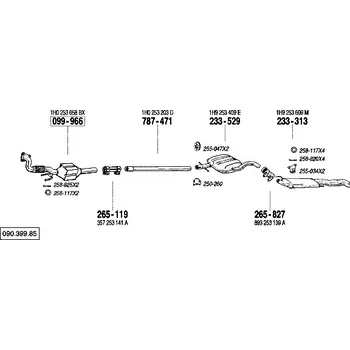 Katalyzátor katalyzátor výroba AS/BM Bosal 99-966A