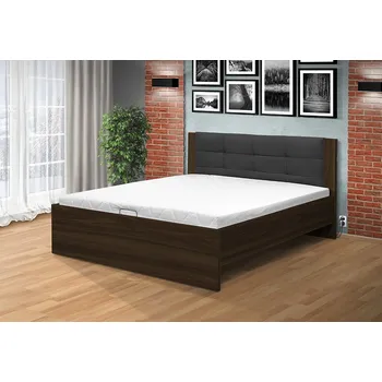 Postel Nabytekmorava Lukrativní postel Markéta 180 s motorovým otevíráním ÚP Barva: OŘECH LYON / ŠEDÁ