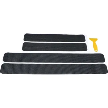 Ochranná univerzální fólie na prahy - karbon černý 4ks