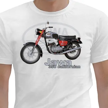 Pánské tričko STRIKER Tričko JAWA 350 Californian Barva: Bílá, Velikost: S