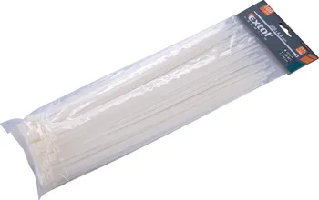 Stahovací páska Extol Stahovací pásky 4,8 x 300 mm bílé 100 ks