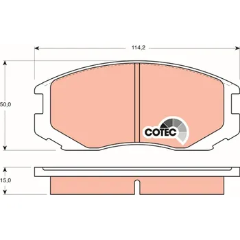 Brzdová destička Sada brzdových destiček, kotoučová brzda TRW GDB3046