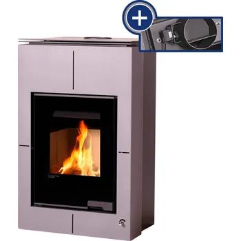Krbová kamna HS Flamingo Krbová kamna AQUAFLAM VARIO ® SAPORO 11/5kW šedá, elektronická regulace