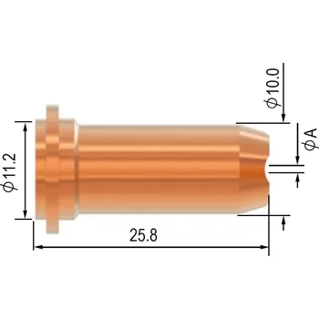 Příslušenství ke svářečce PARKER TORCHOLOGY Dýza SCP 40/60, PT-60, HS-60 - 0,9 mm (40 A) - dlouhá s drážkami - řezání s odstupem 5066