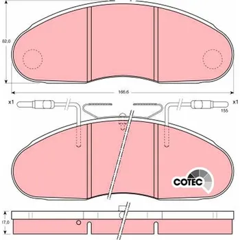 Brzdová destička Sada brzdových destiček, kotoučová brzda TRW GDB1077